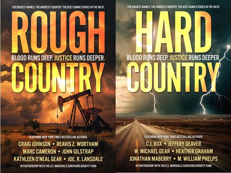 book jackets for 'Rough Country' and 'Hard Country'