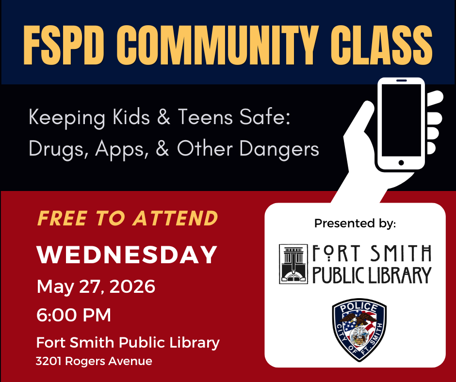 Black and Red poster with information about the FSPD community class