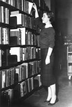 Library visitor in the 1950s Library visitor in the 1950s